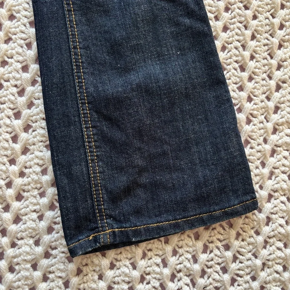 Arden B Embellished Back Pocket Bootcut Flare Jeans Women's Sz 6 W30 Dark Blue.